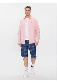 Tommy Jeans Koszula DM0DM18962 Różowy Regular Fit. Kolor: różowy. Materiał: len, bawełna #3