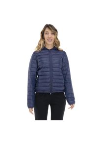 LEONE 1947 APPAREL - Podstawowa damska kurtka z kapturem. Typ kołnierza: kaptur. Kolor: niebieski. Materiał: tkanina. Sport: turystyka piesza
