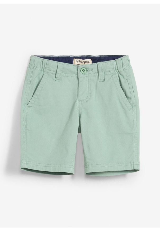 bonprix - Bermudy chino Regular Fit. Kolor: zielony