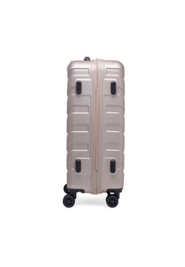 Gino Rossi - GINO ROSSI Walizka średnia CEO-GIN-M-002-05-GOLD Złoty. Kolor: złoty. Materiał: materiał