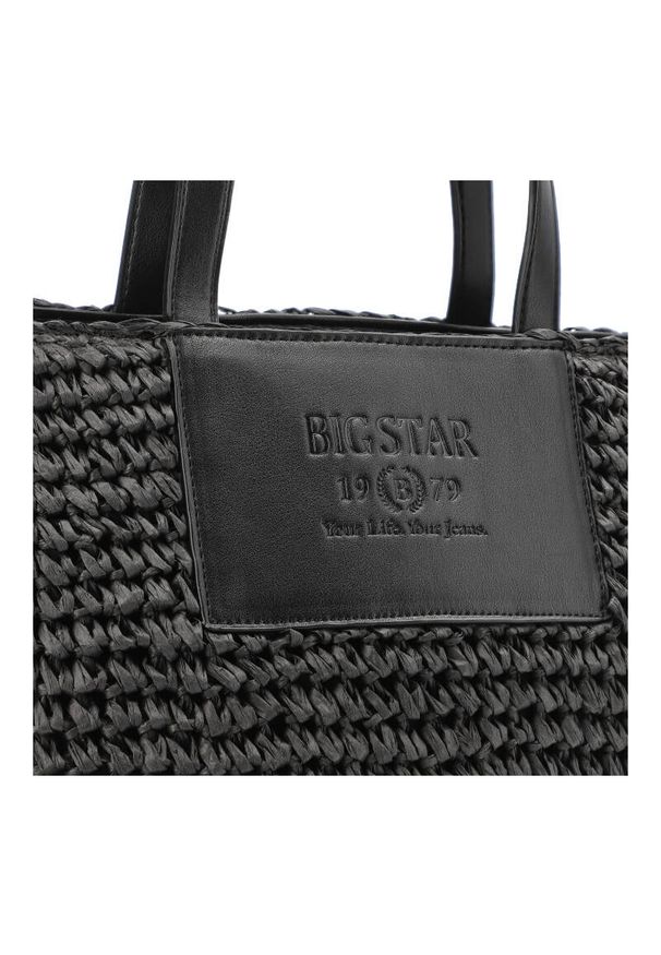 Big-Star - Czarna Torebka Big Star Modna Shopperka Damska. Kolor: czarny. Styl: klasyczny, casual