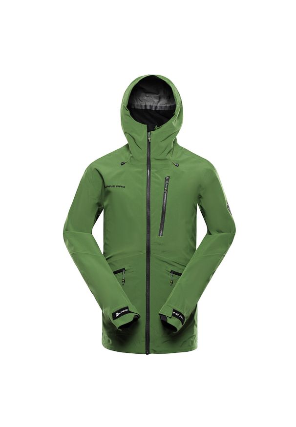 ALPINE PRO - Kurtka trekkingowa męska Alpine Pro Zarr wodoodporna. Kolor: zielony. Sport: turystyka piesza