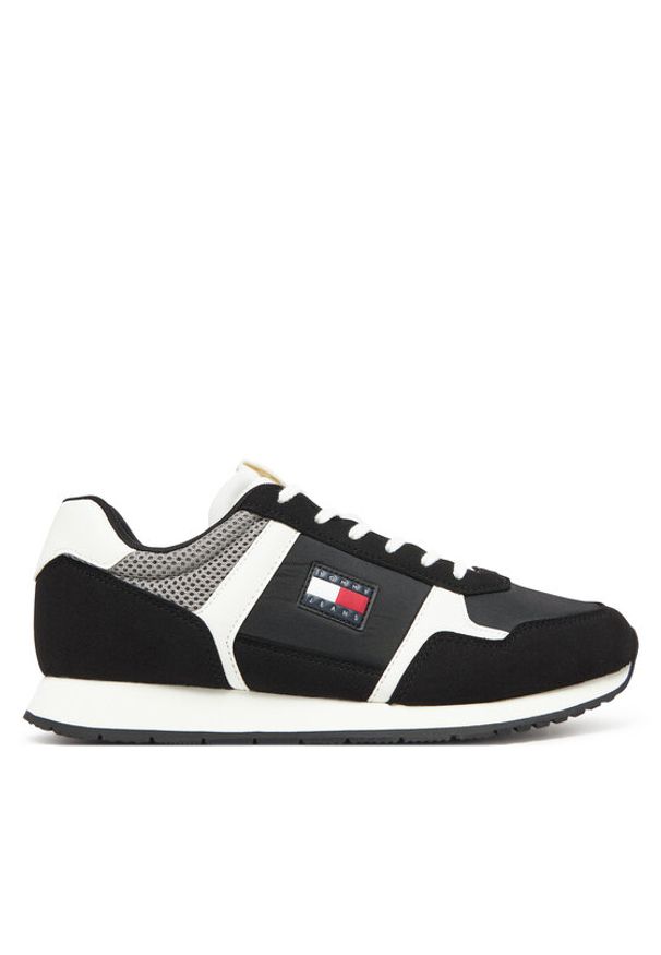 Tommy Jeans Sneakersy Tjm Runner Casual EM0EM01590 Czarny. Okazja: na co dzień. Kolor: czarny. Materiał: materiał