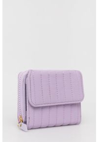 Answear Lab portfel damski kolor fioletowy. Kolor: fioletowy. Materiał: materiał. Wzór: gładki