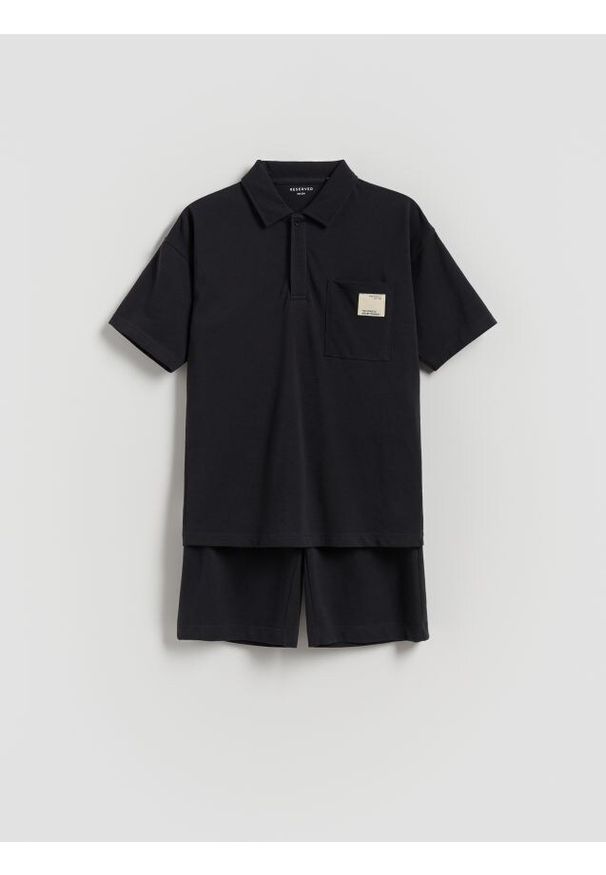 Reserved - Bawełniany komplet - ciemnoszary. Kolor: szary. Materiał: bawełna