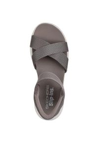 skechers - Sandały Skechers Ultra Flex 3.0 - Nev, Kobiety. Kolor: szary. Materiał: materiał
