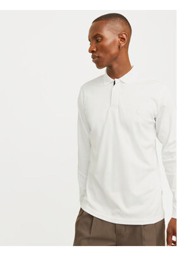 Jack & Jones - Jack&Jones Polo Crodney 12259645 Biały Regular Fit. Typ kołnierza: polo. Kolor: biały. Materiał: syntetyk