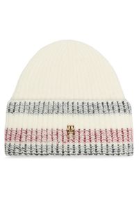 TOMMY HILFIGER - Tommy Hilfiger Czapka Th Varsity Ski AW0AW16636 Écru. Kolor: kremowy. Materiał: materiał #1