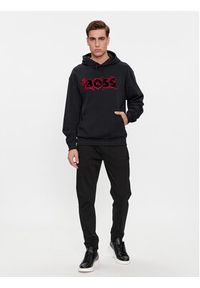 BOSS - Boss Bluza Sullivan 119_Lny 50510129 Czarny Regular Fit. Kolor: czarny. Materiał: bawełna