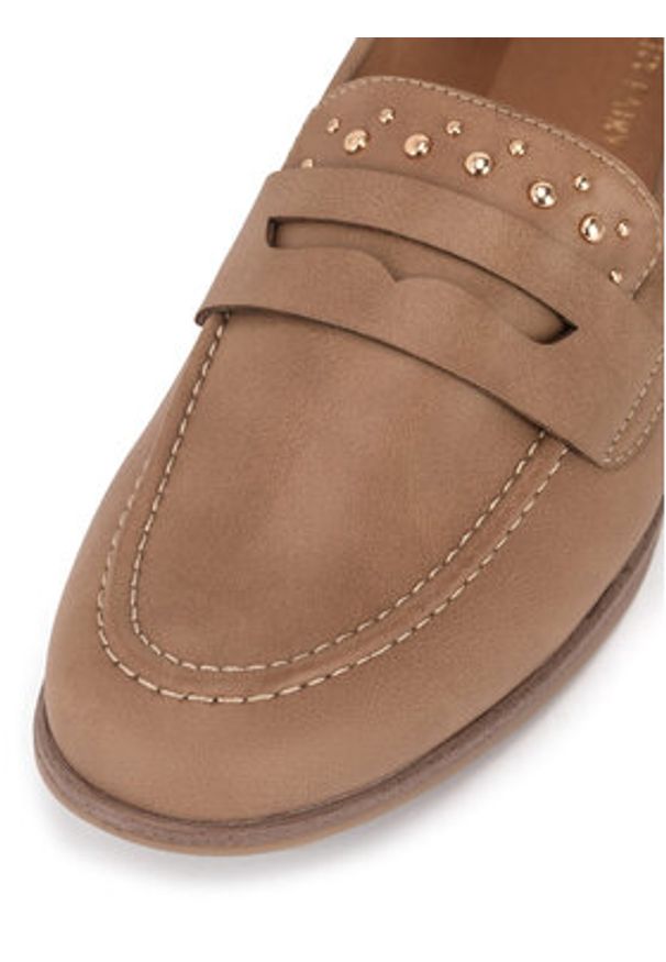 Jenny Fairy Mokasyny WS10002-04 Beżowy. Kolor: beżowy. Materiał: skóra