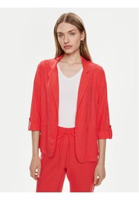 Vero Moda Marynarka Jesmilo 10279700 Różowy Regular Fit. Kolor: różowy. Materiał: wiskoza, len