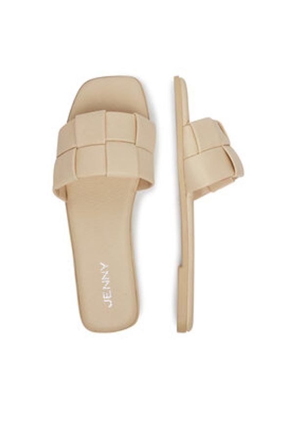 Jenny - JENNY Klapki RZ45505030 Beżowy. Kolor: beżowy. Materiał: materiał, syntetyk