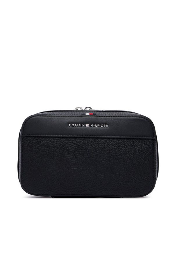 TOMMY HILFIGER - Tommy Hilfiger Kosmetyczka Th Central Washbag AM0AM14824 Czarny. Kolor: czarny. Materiał: skóra