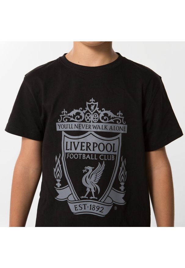 LIVERPOOL FC - koszulka dziecięca Liverpool FC - Czarna. Kolor: czarny. Materiał: bawełna. Sport: piłka nożna