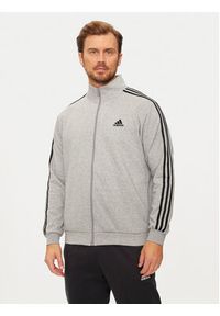 Adidas - adidas Dres Basic 3-Stripes IA3073 Szary Regular Fit. Kolor: szary. Materiał: syntetyk #4