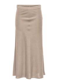 only - ONLY Spódnica midi Goa 15363690 Beżowy Regular Fit. Kolor: beżowy. Materiał: len #1