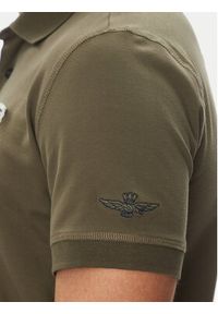 Aeronautica Militare Polo 251PO1851P344 Khaki Regular Fit. Typ kołnierza: polo. Kolor: brązowy. Materiał: bawełna