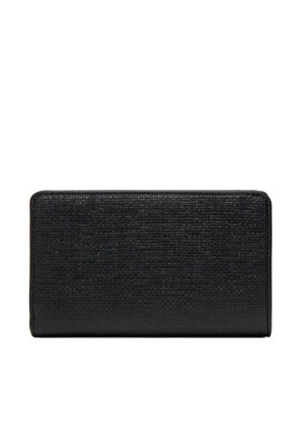 Calvin Klein Duży Portfel Damski Ck Daily Medium Bifold_Tex K60K612957 Czarny. Kolor: czarny. Materiał: skóra