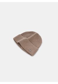 Pako Lorente - PAKO LORENTE – Kamelowa wełniana czapka męska. Materiał: wełna. Sezon: zima #3