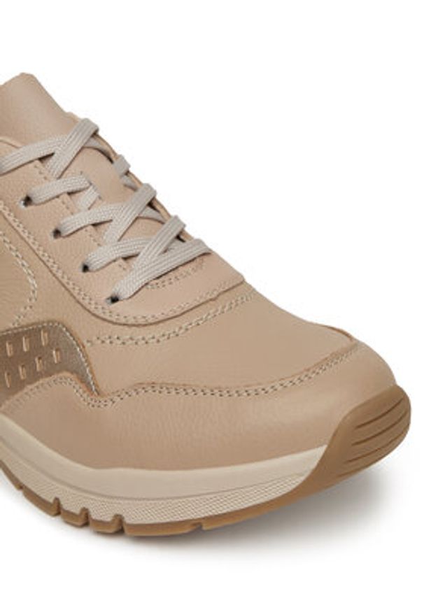 Rieker Sneakersy M6607-60 Beżowy. Kolor: beżowy. Materiał: skóra