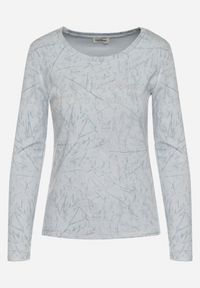 Born2be - Niebieska Bluzka Typu Longsleeve z Geometrycznym Wzorem Unila. Okazja: do pracy, na co dzień, na spotkanie biznesowe. Kolor: niebieski. Materiał: jeans. Długość rękawa: długi rękaw. Wzór: geometria. Styl: casual, biznesowy #4