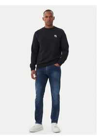 Karl Lagerfeld - KARL LAGERFELD Bluza 705710 562900 Granatowy Regular Fit. Typ kołnierza: dekolt w karo. Kolor: niebieski. Materiał: bawełna #4