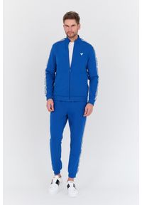 Guess - GUESS Niebieska męska bluza Full Zip, Rozmiar L. Kolor: niebieski #4