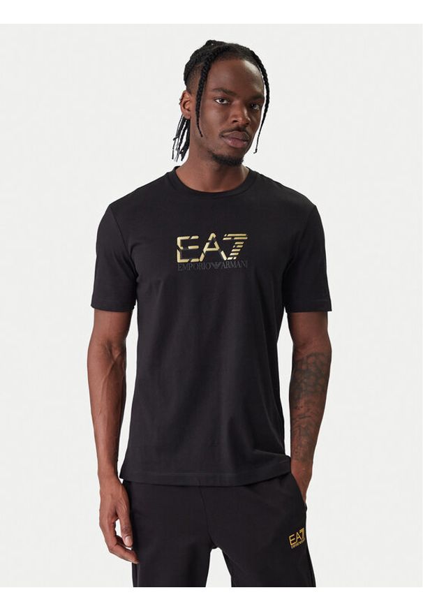 EA7 Emporio Armani T-Shirt 7M001562 AF17789 UC001 Czarny Regular Fit. Kolor: czarny. Materiał: bawełna