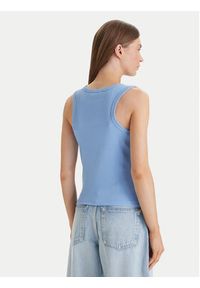 Calvin Klein Jeans Top LV047C201G Błękitny Slim Fit. Kolor: niebieski. Materiał: bawełna #2