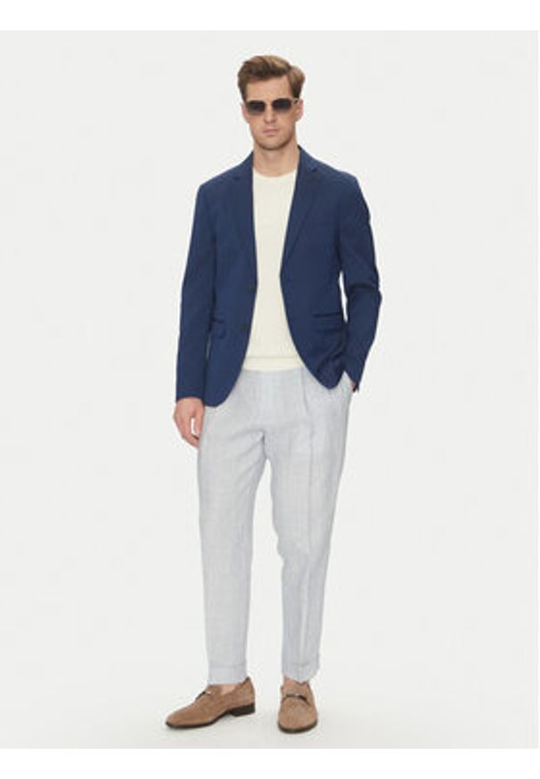 JOOP! Chinosy 17 JT-70Randar12 30045901 Niebieski Regular Fit. Kolor: niebieski. Materiał: len
