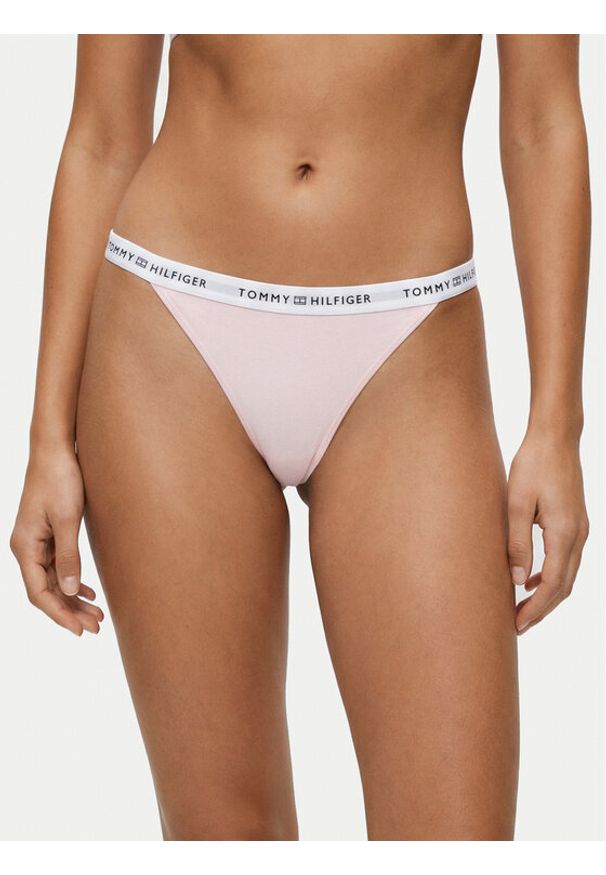 TOMMY HILFIGER - Tommy Hilfiger Stringi UW0UW06228 Różowy. Kolor: różowy. Materiał: bawełna