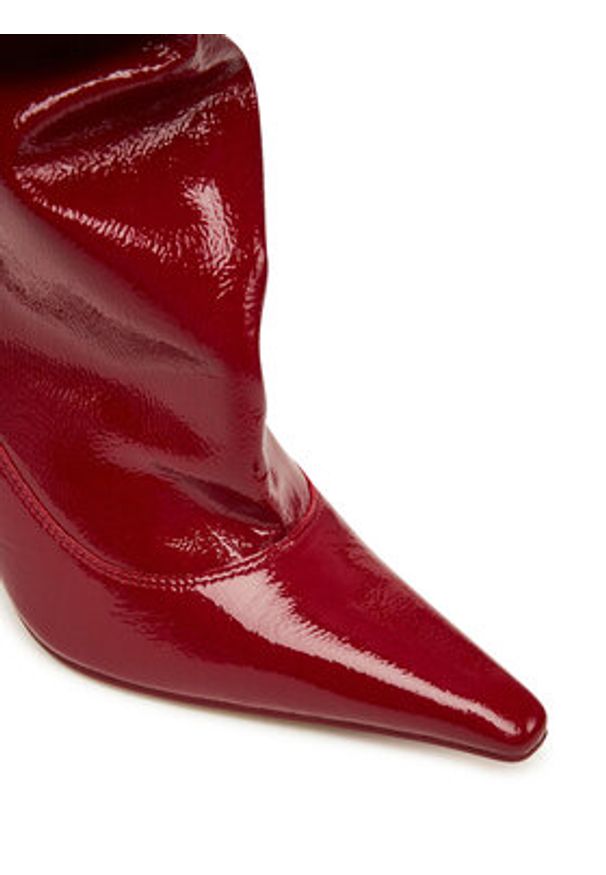 Naked Wolfe Kozaki Vern Czerwony. Kolor: czerwony. Materiał: lakier, skóra