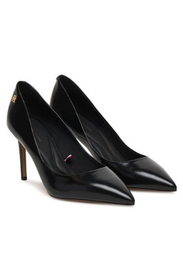 TOMMY HILFIGER - Tommy Hilfiger Szpilki Essential Pointed Pump FW0FW09362 Czarny. Kolor: czarny. Materiał: skóra. Obcas: na szpilce