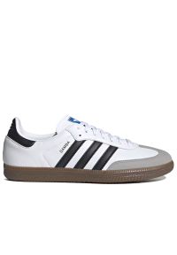 Adidas - Buty adidas Originals Samba OG H01877 - białe. Okazja: na co dzień. Zapięcie: sznurówki. Kolor: biały. Materiał: guma, syntetyk, zamsz, skóra. Szerokość cholewki: normalna