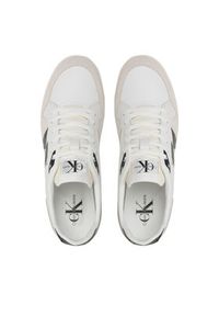 Calvin Klein Jeans Sneakersy Low Profile Runner Mod Vint YM0YM00695 Écru. Materiał: skóra