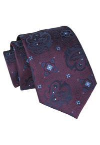 Alties - Krawat - ALTIES - Bordowy, Orientalny Wzór. Kolor: czerwony. Materiał: tkanina. Styl: elegancki, wizytowy