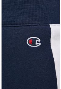 Champion Spodnie 114769 damskie kolor granatowy z aplikacją. Stan: podwyższony. Kolor: niebieski. Materiał: bawełna. Wzór: aplikacja #2