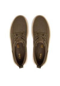 Clarks Półbuty Polden Moc 26186615 Zielony. Kolor: zielony. Materiał: materiał #2