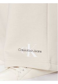 Calvin Klein Jeans Spodnie dresowe J20J221296 Écru Relaxed Fit. Materiał: bawełna, dresówka #4