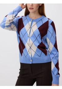 Reserved - Wełniany kardigan ze wzorem - wielobarwny. Materiał: wełna #1