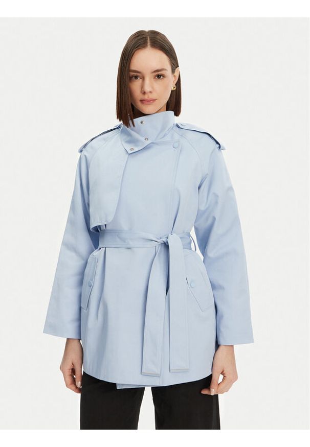 Morgan Trencz 251-GLINE Błękitny Relaxed Fit. Kolor: niebieski. Materiał: bawełna