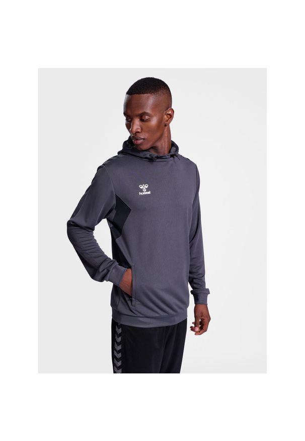 Poliestrowa bluza z kapturem Hummel Authentic. Typ kołnierza: kaptur. Kolor: szary. Materiał: poliester. Sport: fitness