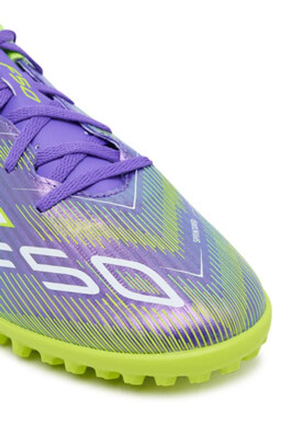 Adidas - adidas Buty do piłki nożnej F50 Club Turf Boots JI0026 Fioletowy. Kolor: fioletowy. Materiał: skóra