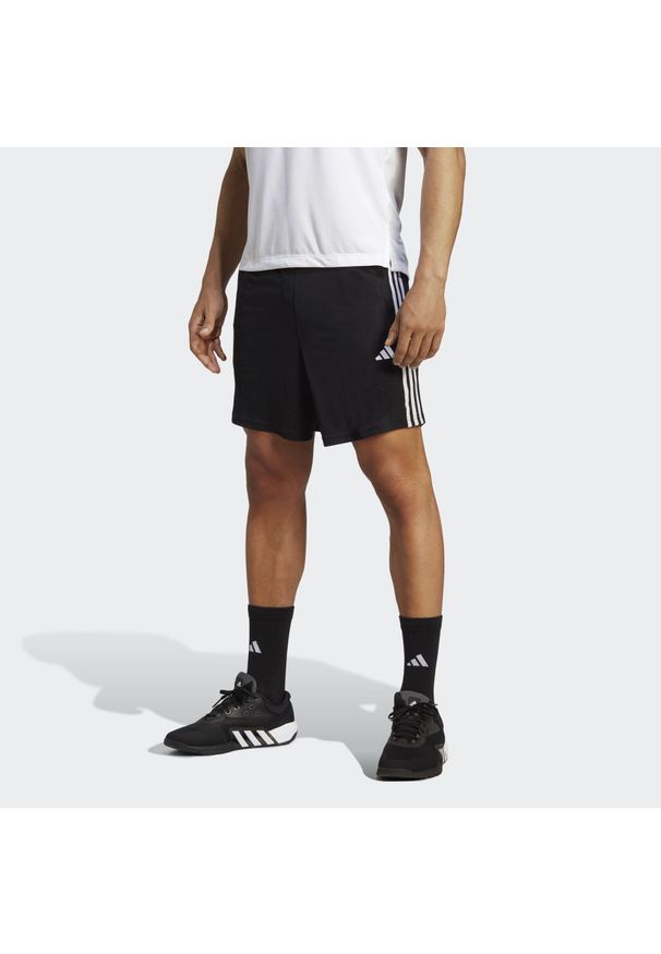 Adidas - Train Essentials Piqué 3-Stripes Training Shorts. Kolor: biały, wielokolorowy, czarny. Materiał: materiał