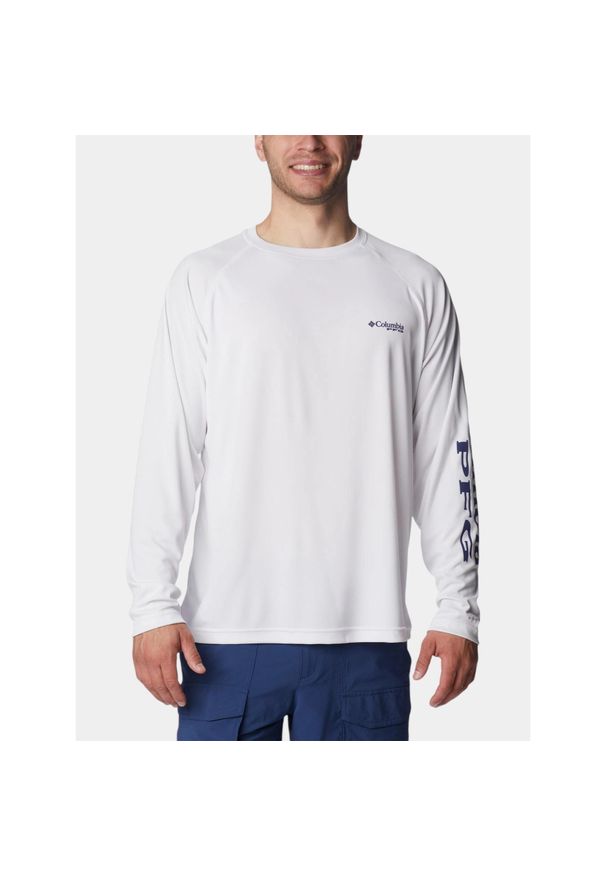 columbia - Koszulka sportowa z długim rękawem Terminal Tackle LS Shirt. Kolor: biały. Długość rękawa: długi rękaw. Długość: długie. Sezon: lato