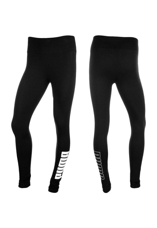 Legginsy damskie Puma Power Logo. Kolor: czarny. Długość: długie
