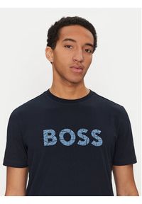 BOSS T-Shirt 50534923 Granatowy Slim Fit. Kolor: niebieski. Materiał: bawełna #3