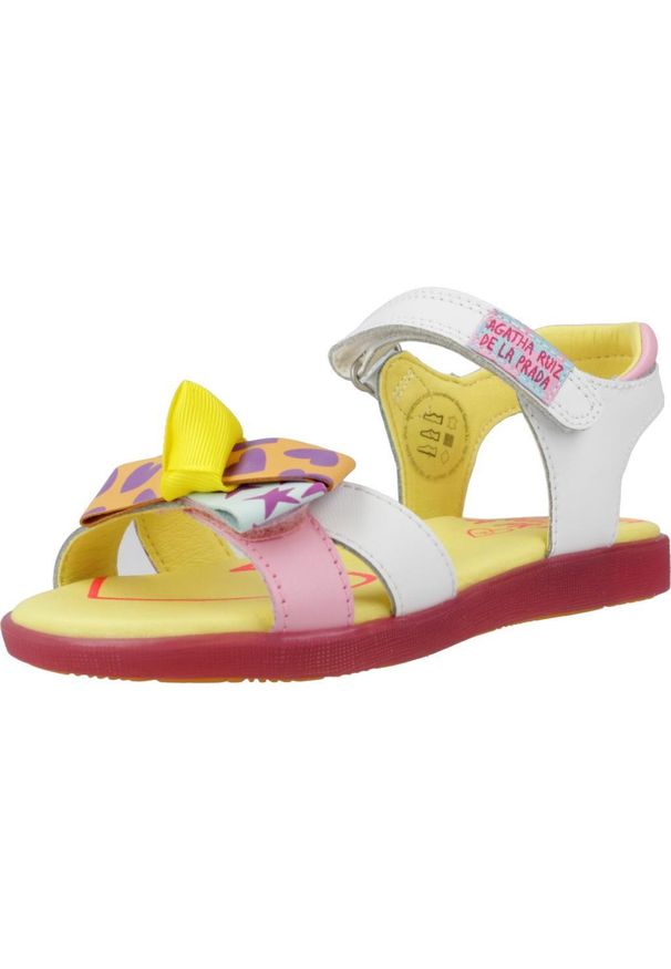 Agatha Ruiz de la Prada - Sandały AGATHA RUIZ DE LA PRADA 242961A Biały. Kolor: biały. Materiał: skóra, tkanina. Sezon: lato