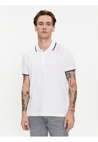 Geox Polo M4510Q T2649 F1492 Biały Regular Fit. Typ kołnierza: polo. Kolor: biały. Materiał: bawełna #1
