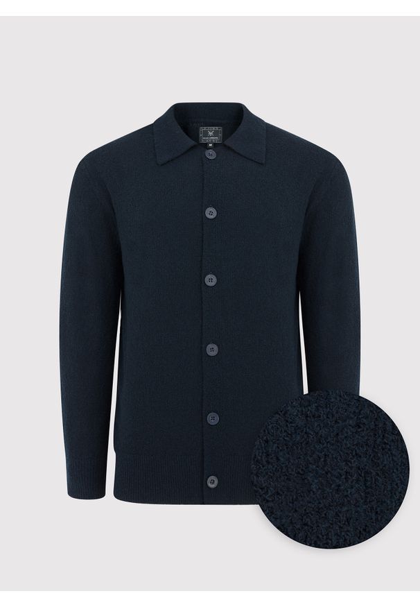 Pako Lorente - PAKO LORENTE – Męski sweter rozpinany z kołnierzykiem polo. Typ kołnierza: polo. Materiał: poliamid, wełna. Sezon: jesień